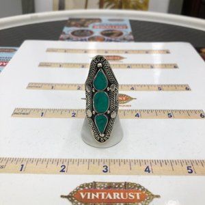 Three Stones Ring, Afghan Massive Ring, Tribal Ring, Boho Jewelry, Antique Rings